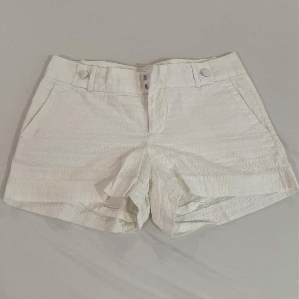 Banana republic embroidered white shorts
